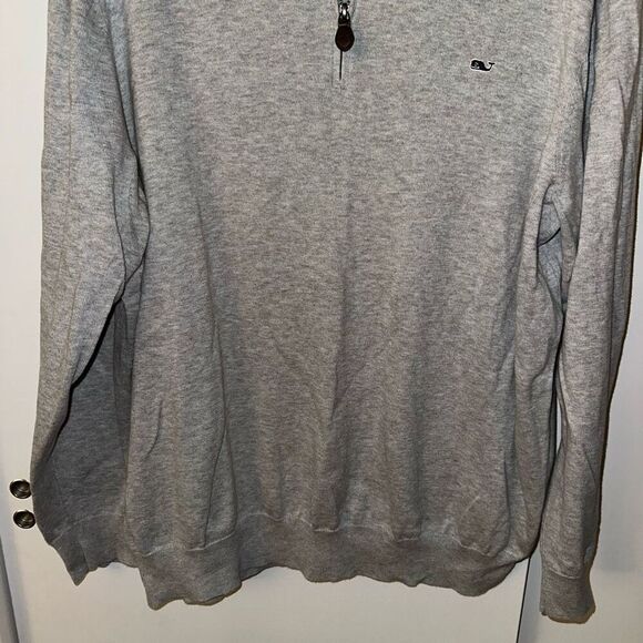 Vineyard Vines Men’s Heathered Gray Knit Quarter Zip Sweater XXL EUC - Picture 2 of 11